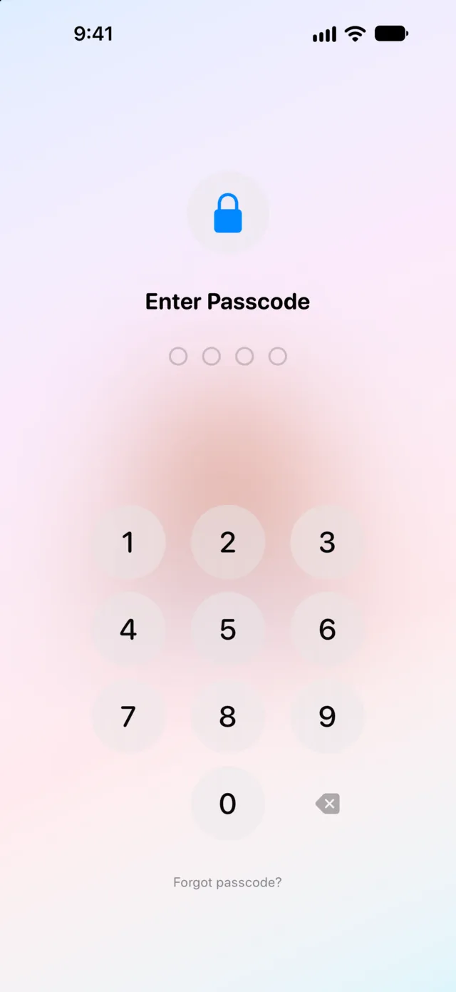 Monli App Lock passcode screen